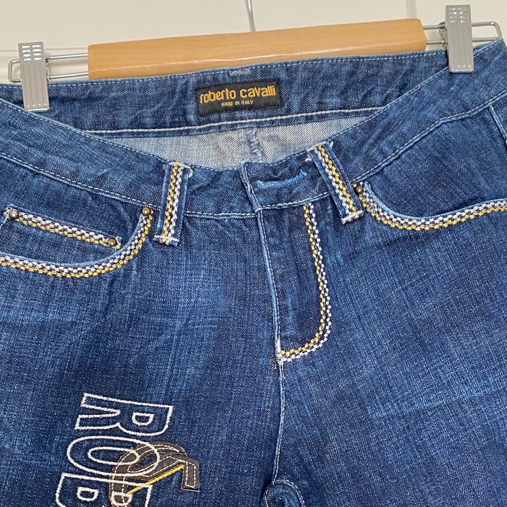 Roberto Cavalli Navy Bootcut Jeans - Picture 4 of 16